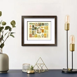 «Ornamente IV (17/18. Jahrh. Und Asien)» в интерьере комнаты с золотыми деталями