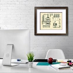 «Zuckergewinnung II» в интерьере офиса в белом цвете