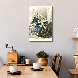 «Женская мода №5» в интерьере кухни в стиле ретро