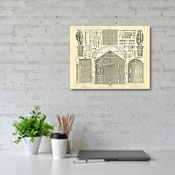 «Конструкция античного театра» в интерьере офиса над столом