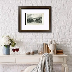 «Merthyr Tydvil. Glamorganshire» в интерьере комнаты с белым столом