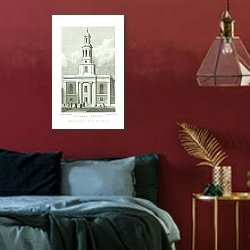 «St. Johns, Hoxton» в интерьере красной спальни