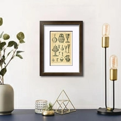 «Glaskunstindustrie I 1» в интерьере комнаты с золотыми деталями