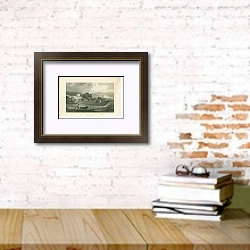 «Cowbridge, Glamorganshire» в интерьере офиса с кирпичными стенами