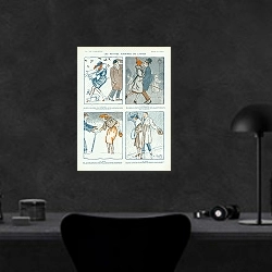 «Les Petites Aubaines de l'Hiver 1» в интерьере кабинета в черном цвете