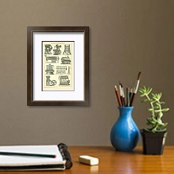 «Tabakfabrikation» в интерьере кабинета с бежевыми стенами