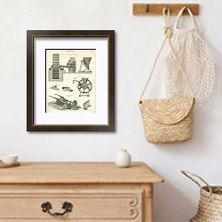 «Agriculture. Elevation of a Mill for Crushing Bones for Manure» в интерьере прихожей с деревянным декором