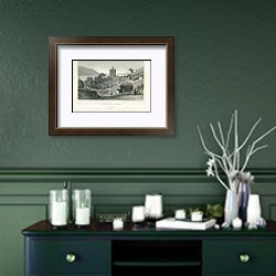 «Llanbadern - Vawr. Cardiganshire» в интерьере зеленой комнаты