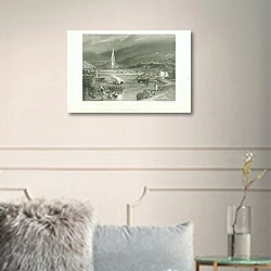 «Harfleur» в интерьере комнаты с белыми стенами