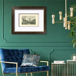 «St.David's Cathedral, Pembrokeshire» в интерьере изумрудной комнаты