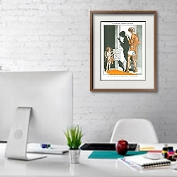 «Ce Que Nous Verrons Peut-etre 1» в интерьере офиса в белом цвете