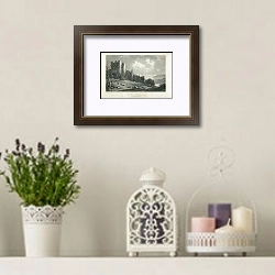 «Penrice Castle. Glamorganshire» в интерьере комнаты с лавандовыми свечами