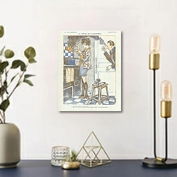 «La Greve Des Cuisinieres 3» в интерьере комнаты с золотыми деталями