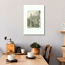 «Inspruck, Principal Street» в интерьере кухни в стиле ретро