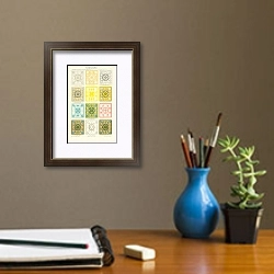 «Lithographie» в интерьере кабинета с бежевыми стенами