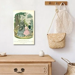 «Magasin Des Demoiselles» в интерьере прихожей с деревянным декором