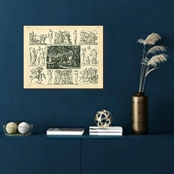 «Обряды друидов» в интерьере синей комнаты