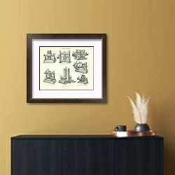 «Elektrische Maschinen II» в интерьере в черно-золотом цвете