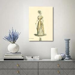 «Женская мода №25 1» в интерьере над комодом