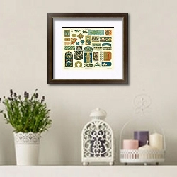 «Emailmalerei 3» в интерьере комнаты с лавандовыми свечами