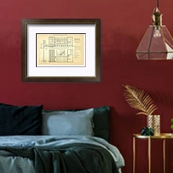 «Mehlfabrikation (мукомольное производство) 1» в интерьере красной спальни