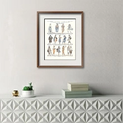 «A la Maniere D'epinal: un Corps D'almees 1» в интерьере комнаты с белым резным комодом