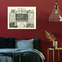 «Iconographic Encyclopedia: скульптура 1» в интерьере красной спальни