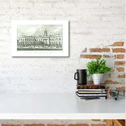 «Asylum for Female Orphans, Westminster» в интерьере с кирпичной стеной