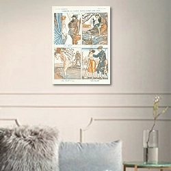 «Chasseurs, Qui Chassez, Sachez Chasser Sans Chien… 1» в интерьере комнаты с белыми стенами