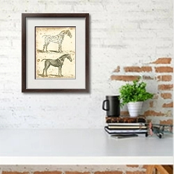 «Moving Powers, or Muscles of the Horse» в интерьере с кирпичной стеной