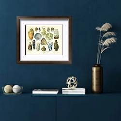 «Keramik II. Erzeugnisse des 19. Jahrhunderts» в интерьере синей комнаты